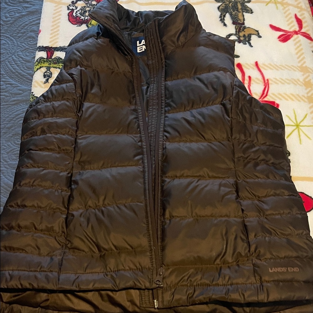 Lands' End Dark Brown Quilted Vest